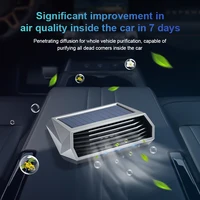 1 pièce, purificateur solaire, fonctionnement automatique, purificateur d'air avec capteur de vibration, peut améliorer manière significative de l'air à l'intérieur de la voiture i 2