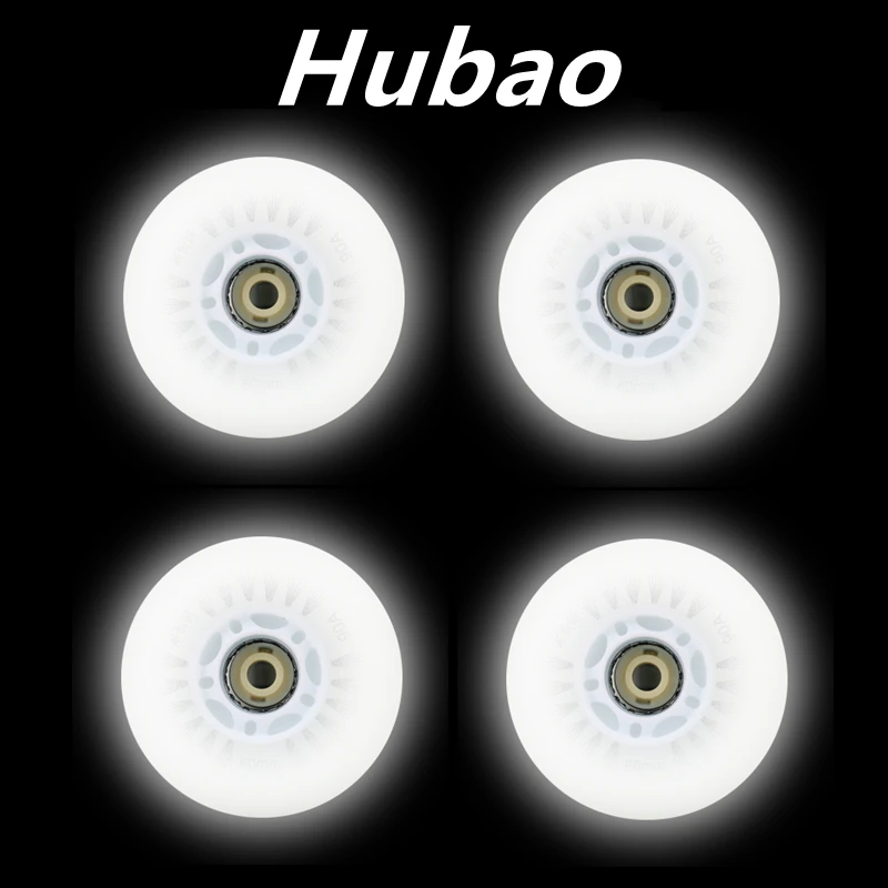 4pcs Inline Skates Roller Skates Tyres LED Flash Wheel Speed Skates Rock Fancy 60/62/64/68/70/72/76//80/90/100/110/125mm