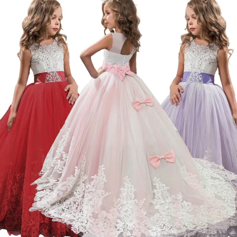 Vestido De Niña Con Pajarita Y Turbante Floral - Conjunto De 2 Piezas En Algodón, Para Cumpleaños, Bodas, Bautizos | Tallas 6 Meses A 3 Años