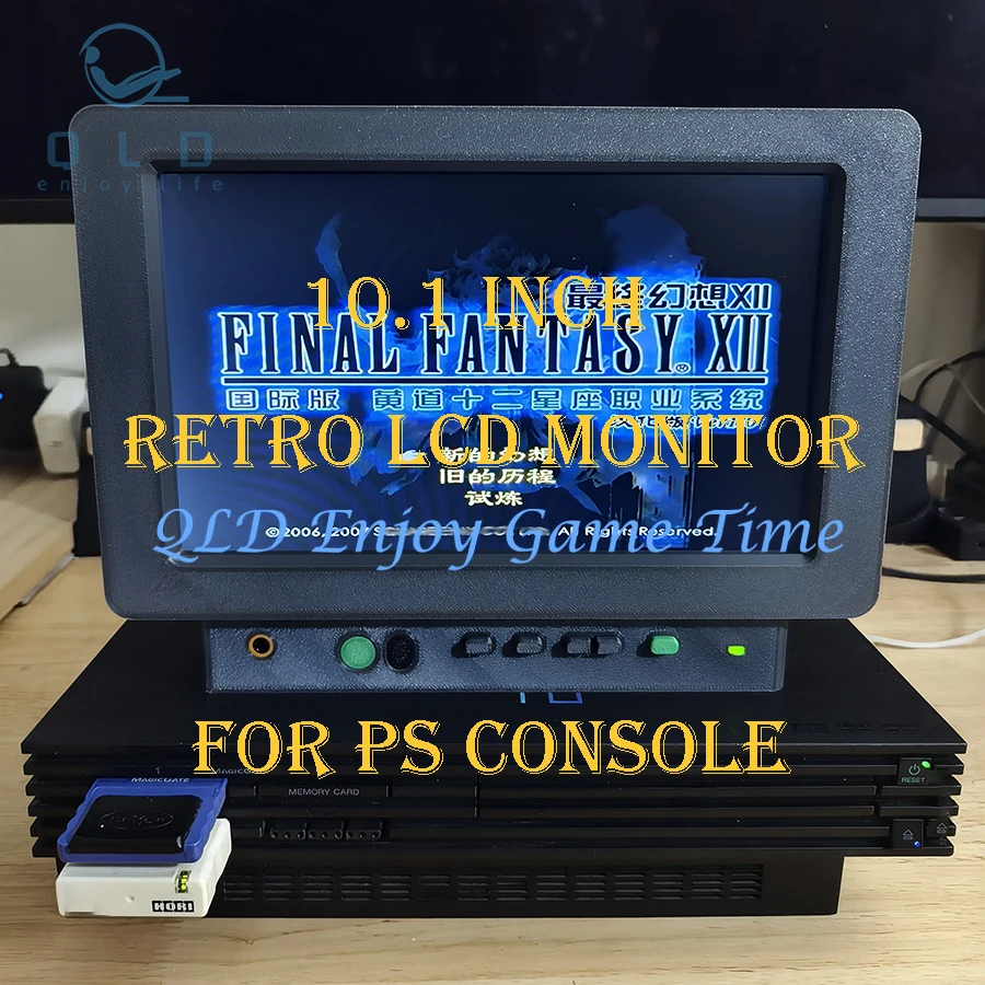 10.1인치 LCD 화면, PS1-PS3 또는 일반 HDMI 장치용 레트로 TV 스타일 미니 게임 모니터, KV-16GW1 복사품