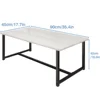 Industrial Coffee Table with Rectangle Wood and Stable Metal Frames, Living Room Table, Office, Teak Oak/Black, Easy Assembly 2