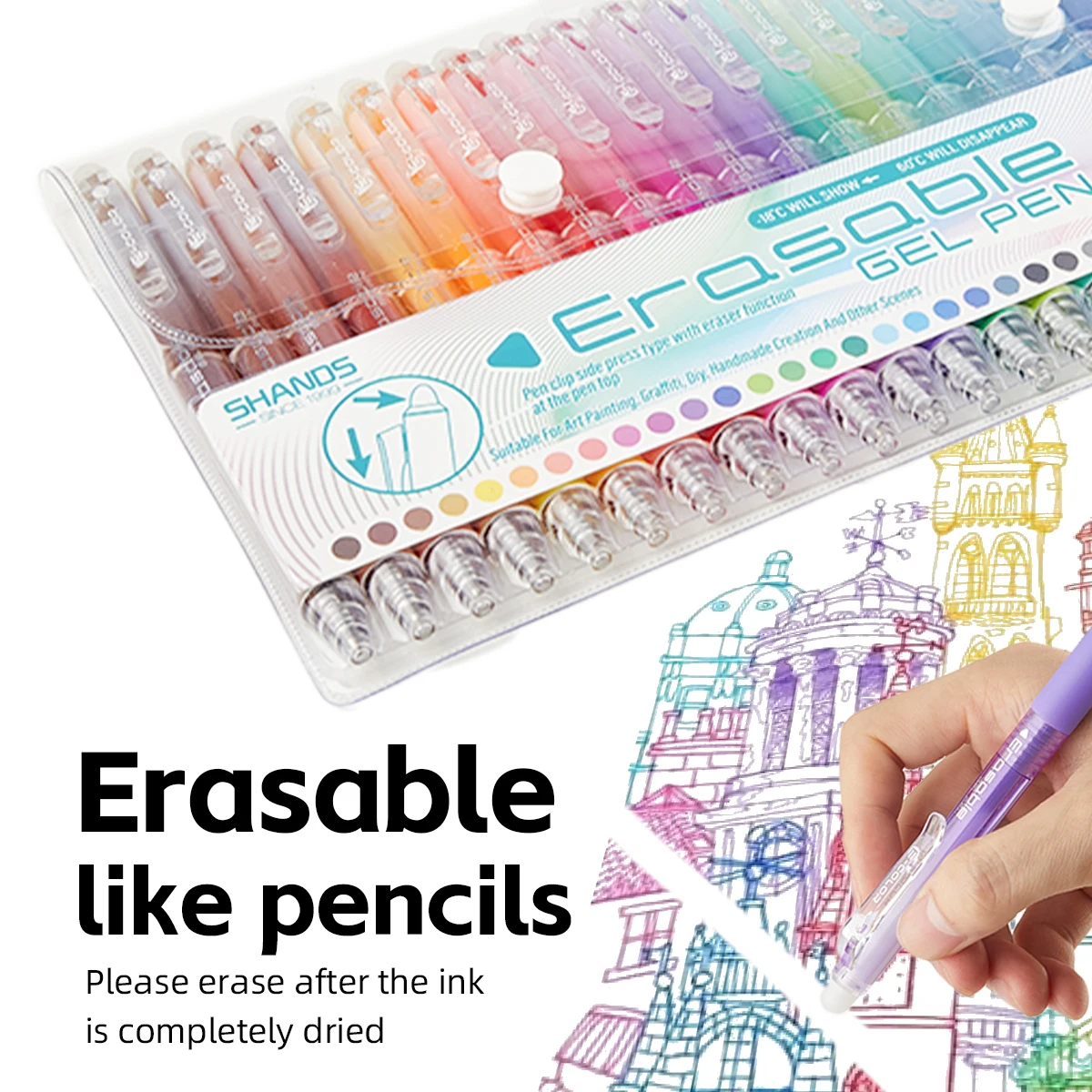 Erasable Rainbow Gel Pens 2