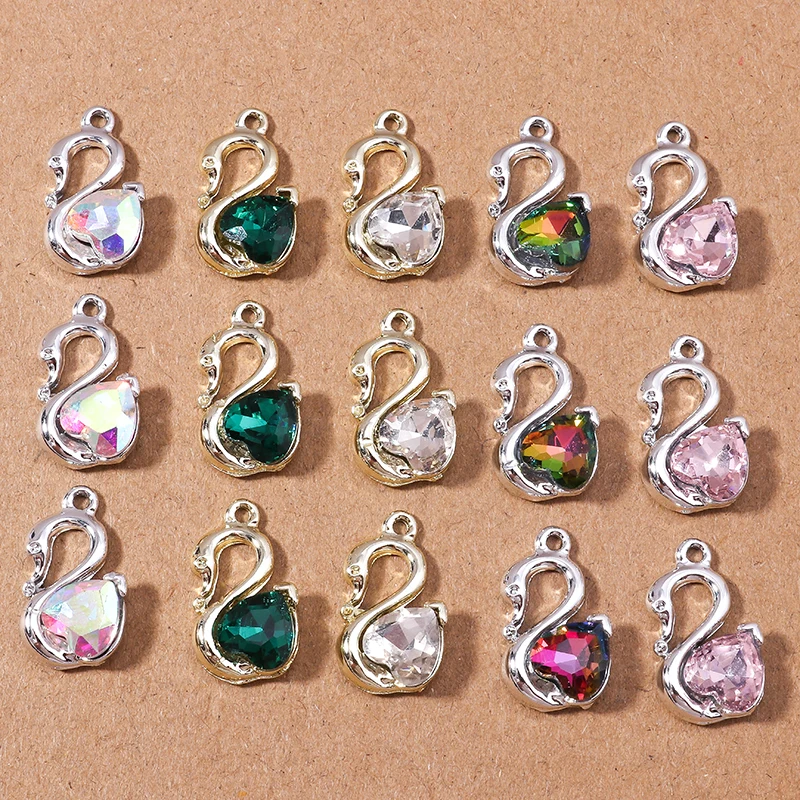10 teile/los niedlichen Kristall Tier Charms Elefant Fisch Anhänger Charme für Schmuck Herstellung Halsketten Ohrringe DIY Handwerk liefert – Detail 12