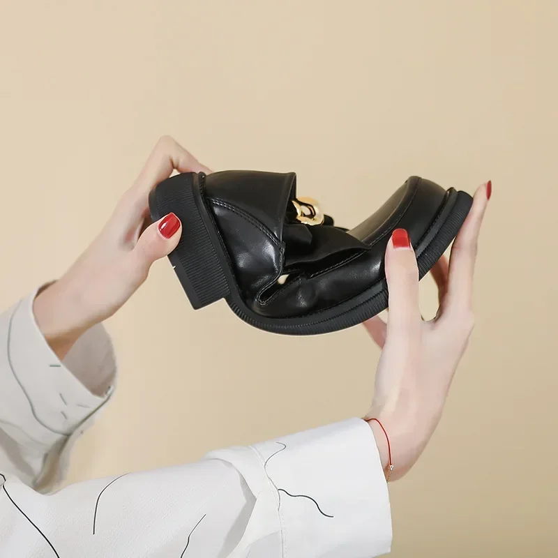 Women Shoes Casual Loafers Ladies Pumps Lolita Shoes Slip One Round Toe Clollege Students JK Girls Single Shoes Zapatos De Mujer