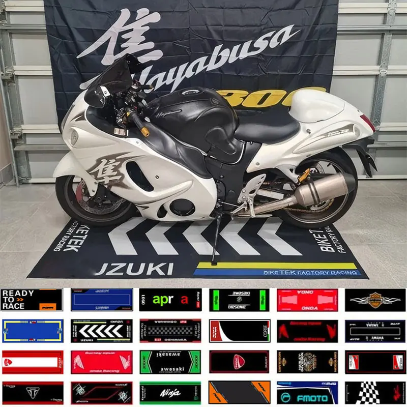 Motorcycle carpet polyester parking mat display racing bicycle carpet anti-slip bedside rug customized display