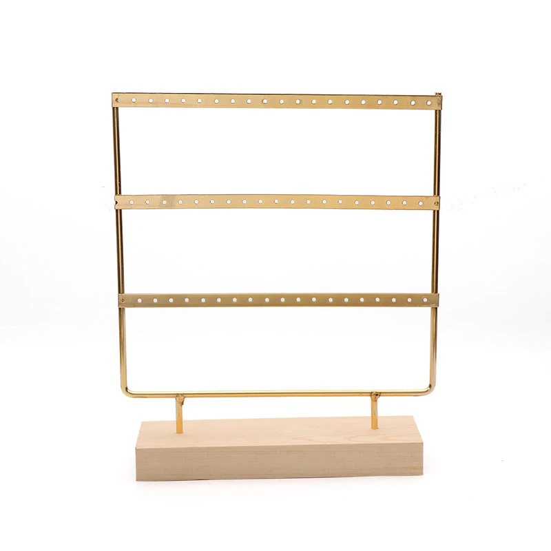 Earring Rack Solid Wooden Base Earring Studs Storage Accessories Jewelry Trinkets Earrings Showcase Stand for Jeweler Sellers
