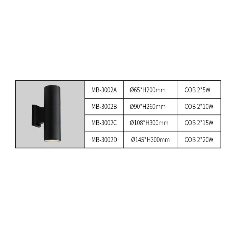 Dekoracje ogrodowe 10W 20W 30W AC85 do 265V oświetlenie naścienne LED podwójna głowica ściana światło dla kryty ganek zewnętrzny oświetlenie ścieżki ulicy