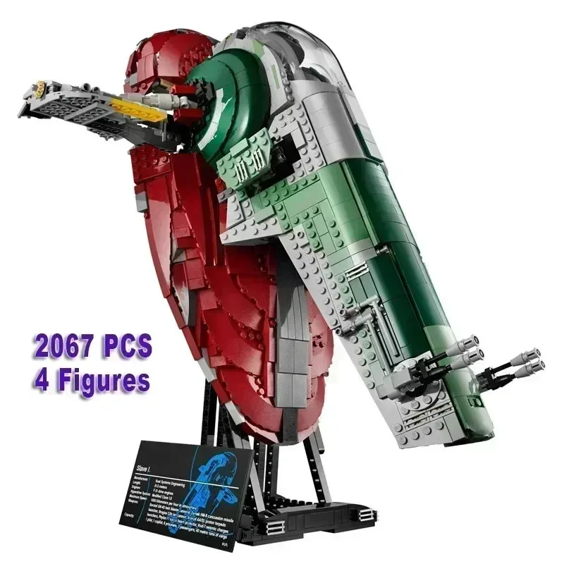 UCS Slave 1 빌딩 블록, Moc 디스플레이 벽돌, 19029 교육용 장난감, 생일 크리스마스 선물, 75060 호환, 20204 신제품
