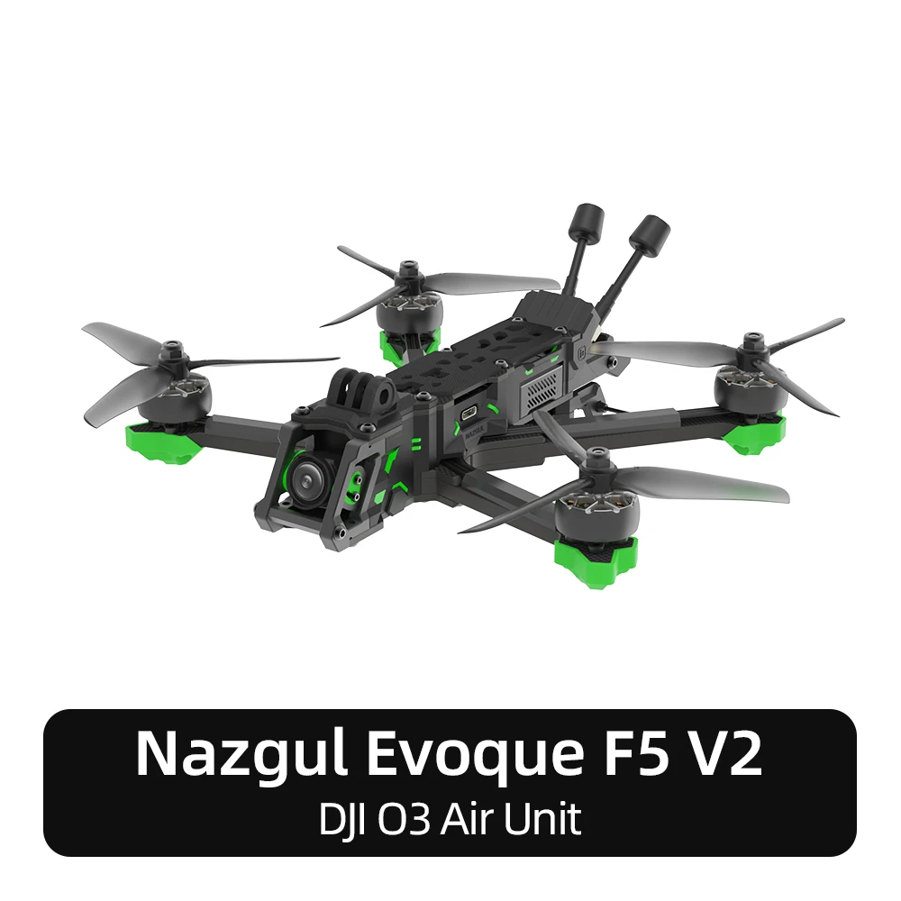 

iFlight Nazgul Evoque F5 V2 HD 5inch 6S FPV Racing Drone BNF F5X F5D（Squashed-X or DC Geometry）with GPS module DJI O3 Air Unit