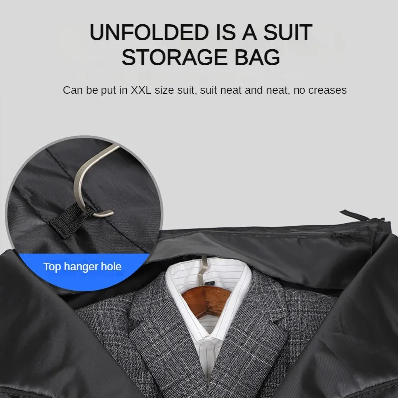 large capacity men's suit travel bag foldable waterproof single shoulder fitness bag personalized customization