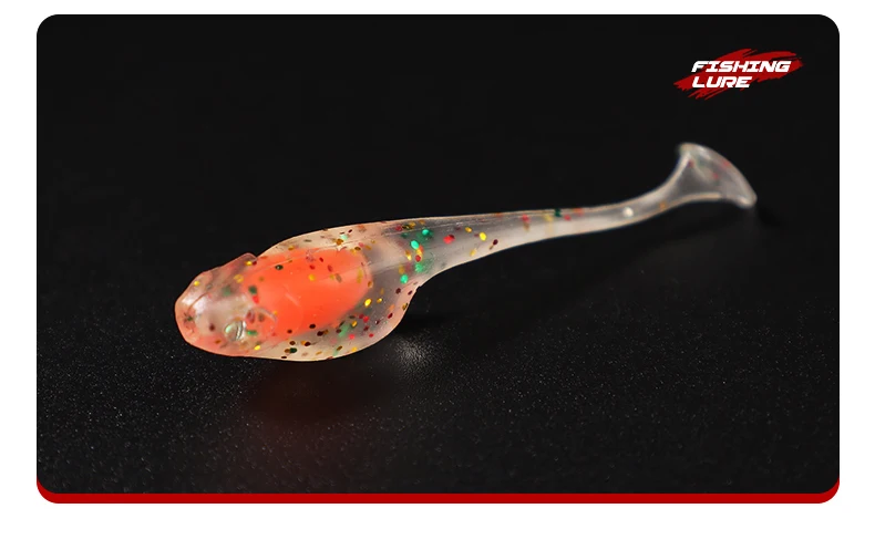 TAIYU 37 teile/satz Micro Weiche Wurm Bionic Angeln Lockt Kit Schwimmende TPE 5 cm T Schwanz Künstliche Swimbaits Jigging angeln Lockt – Detail 9