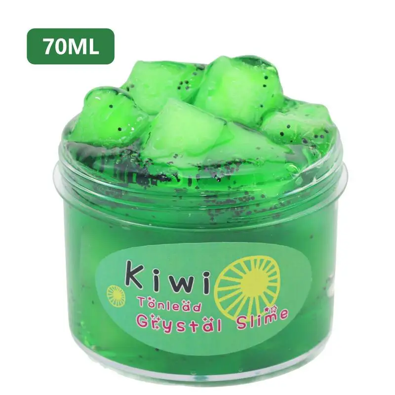 70ml Clear Slime Crystal Putty Soft Jelly Clay Fluffy DIY Clay Stretchy Toy Fake Cotton Candy Stress Relief Toys For Kids Adults 2