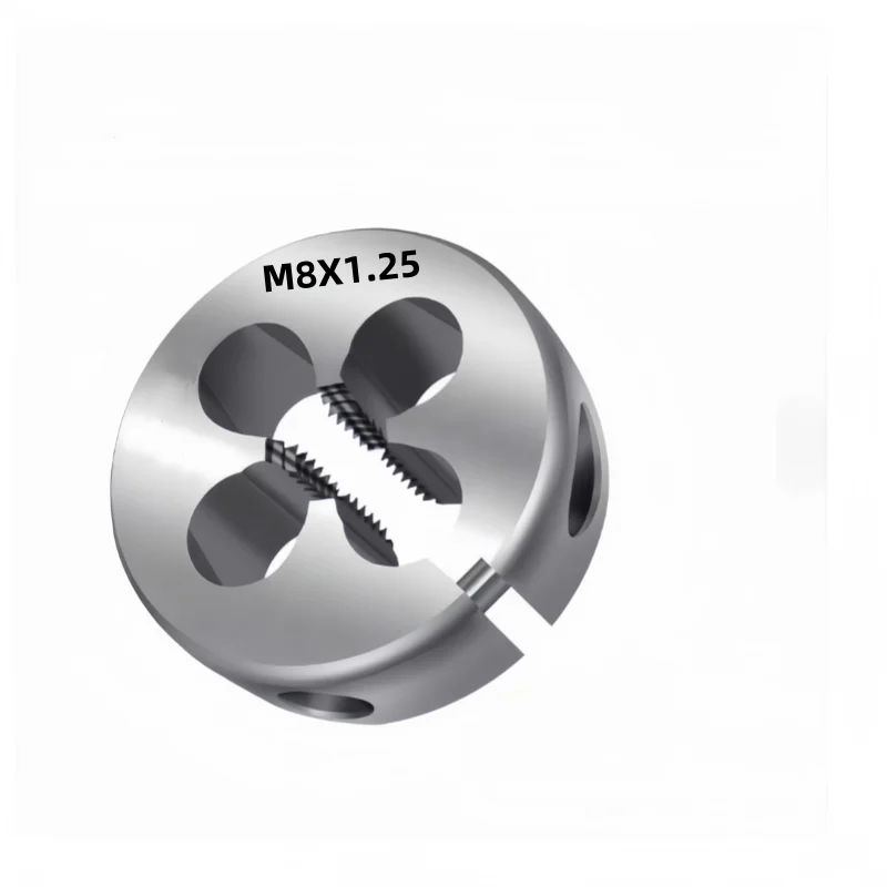 HSS-CO 조절식 나사산 라운드 다이 M7M8M9M10M12M1M14M15M16M18X0.5X0.75X1X1.25 강화 스테인리스 스틸 나사산 가공 다이스