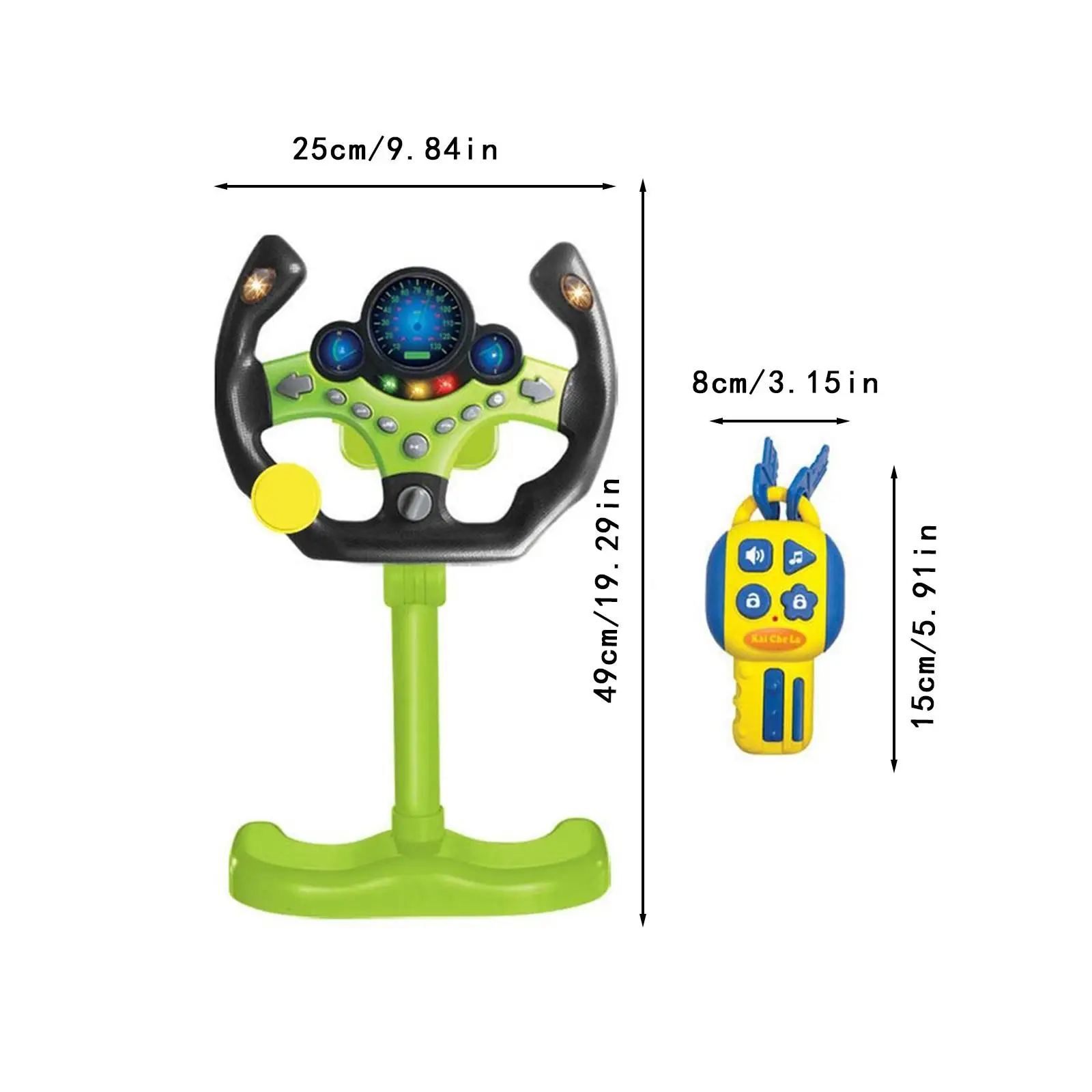 Steering Wheel Pretend Driving Toys Sounding Toy with Music Key with Light Sound for Boys and Girls Toddlers Baby Children Gifts 6