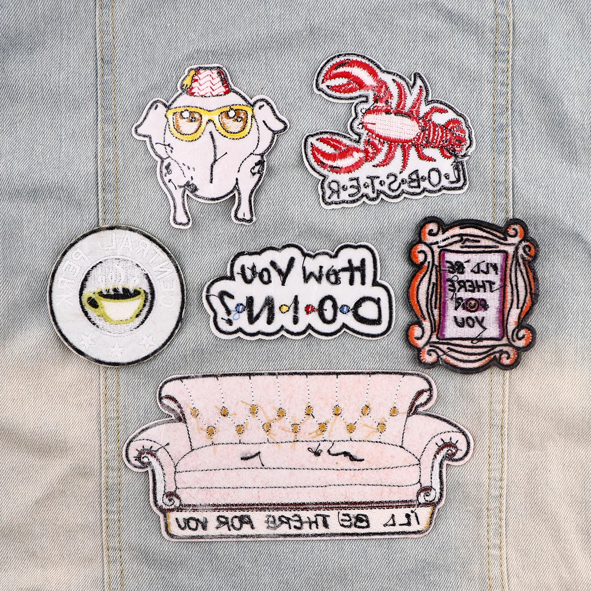 Description Picture 3 of itemInteresting Scenarios Patch Iron On Patches For Clothing Stickers Embroidered Patches On Jackets DIY Clothes Stripes Stickers