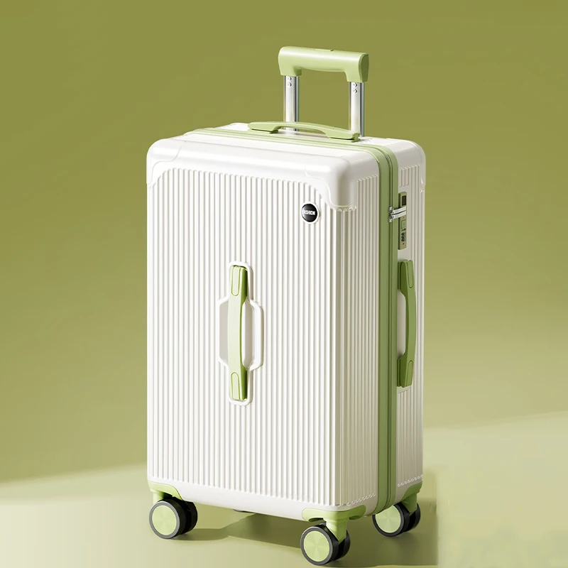 Luggage Female 20-28 Inch Large Capacity With USB Cup Holder Silent Wheel Zipper Models Boarding Trolley Suitcase_voghion.com