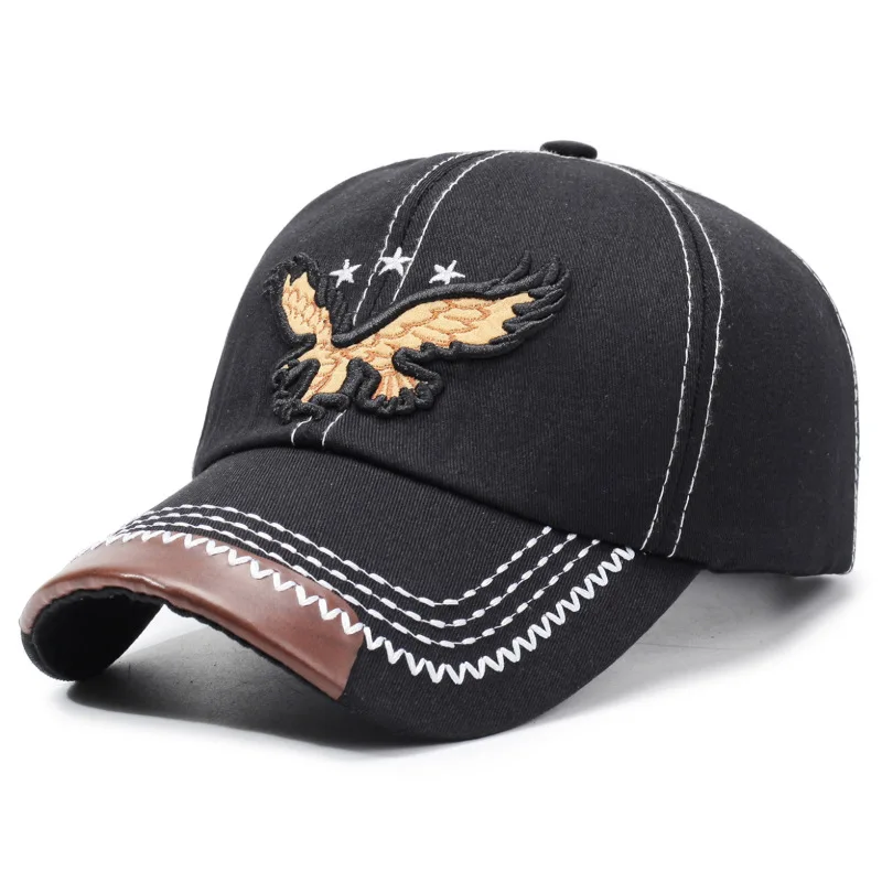 Stylish Four-Season Eagle Embroidery Baseball Cap