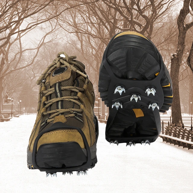 Chaussures à neige de pêche Poignées à crampons Crampons, crampons,  antidérapants légers et résistants à l'usure pour la