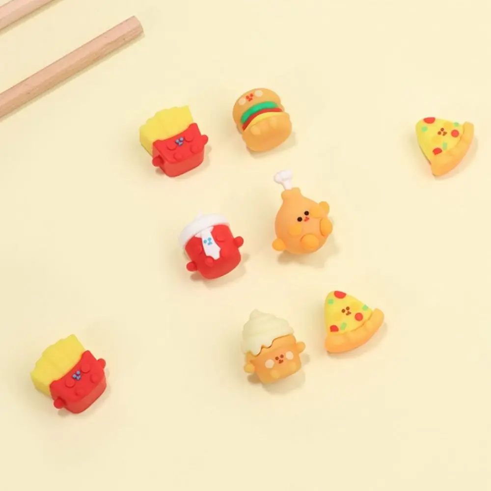 Cheese Bear Panda Fast Food 3D Shape Eraser High Elasticity Dustless Sharing Packing Mini Eraser Traceless Pencil Wiping