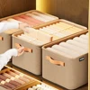 Cabinet Drawer Organizer Versatile Closets Clothes Container with Handle&Steel Frame Thickened Foldable Fabric for Home Wardrobe 4