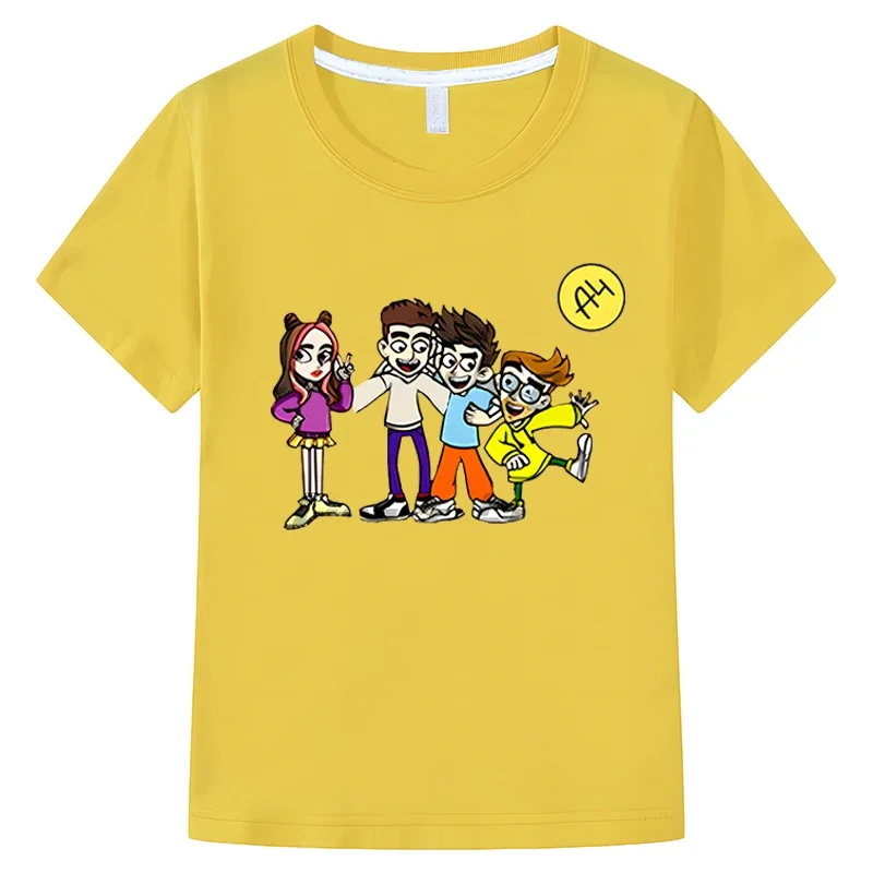 Влад Бумага А4 Children T Shirts  A4 Merch Casual Short sleeve Tops y2k boys girls clothes kids clothes Anime A4 Vlad T-shirt 5