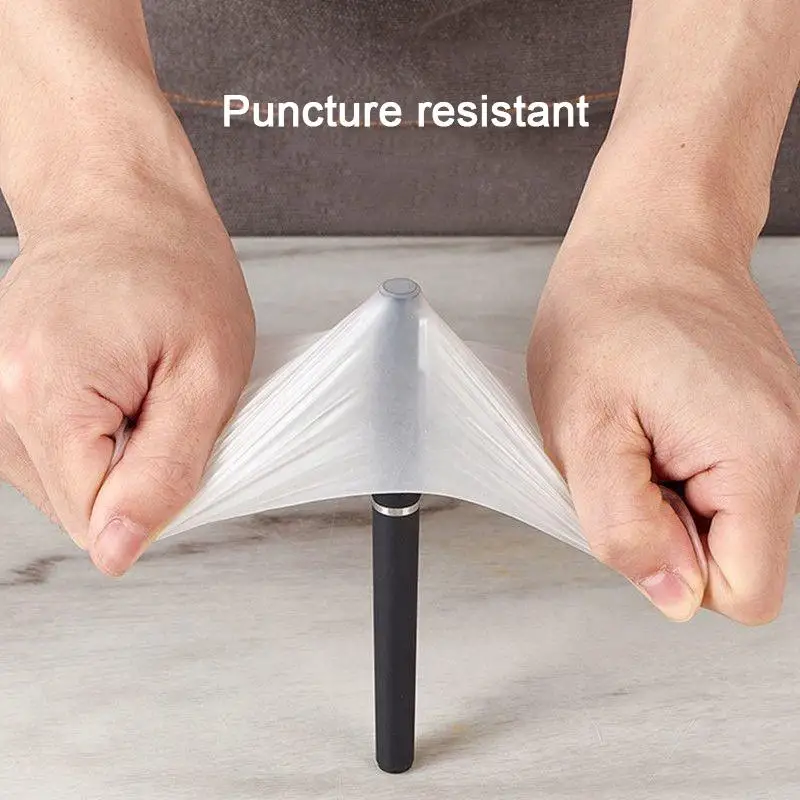 100Pcs High Elasticity TPE Disposable Gloves Transparent Thick Elastic Waterproof Oil Resistant Kitchen Cleaning Gloves