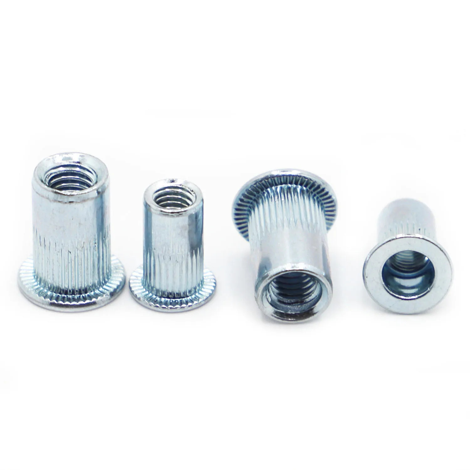 

M3 M4 M5 M6 M8 M10 M12 Rivet Nuts Tools Blue and White Zinc Carbon Steel Rivnuts Blindnuts Nuts Insert Rivet