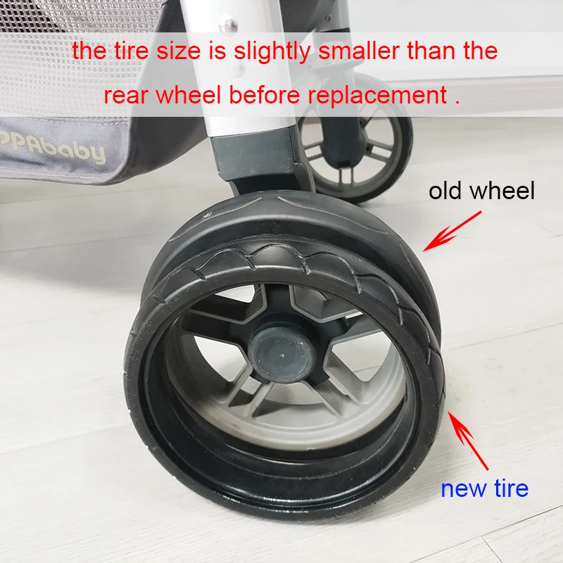 Stroller Wheel Tire For Uppababy Cruz V1 Back Wheel Tyre PU