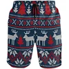 3D Christmas Tree Xmas Reindeer Printed Snowflake Santa Claus Short Pants y2k Board Shorts Summer Swimsuit Cool Surf Swim Trunks 2