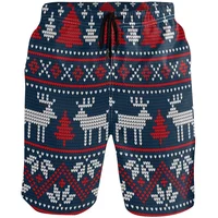 3D Christmas Tree Xmas Reindeer Printed Snowflake Santa Claus Short Pants y2k Board Shorts Summer Swimsuit Cool Surf Swim Trunks 2