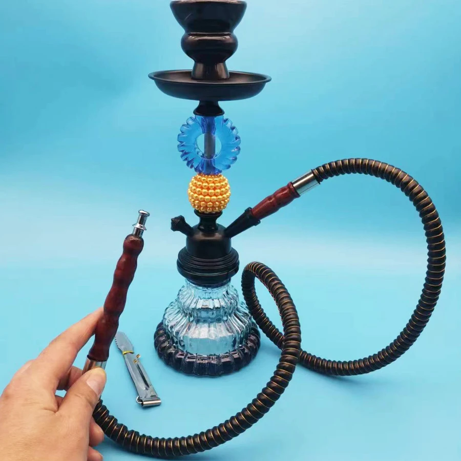 Arabia Hookah Set Small Single Tube Shisha Glass Bottle Ceramic Bowl Hose Pipe Hookah Accessories Birthday Gift hookah accessories hookah set