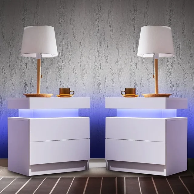 Nightstand With LED Light 1