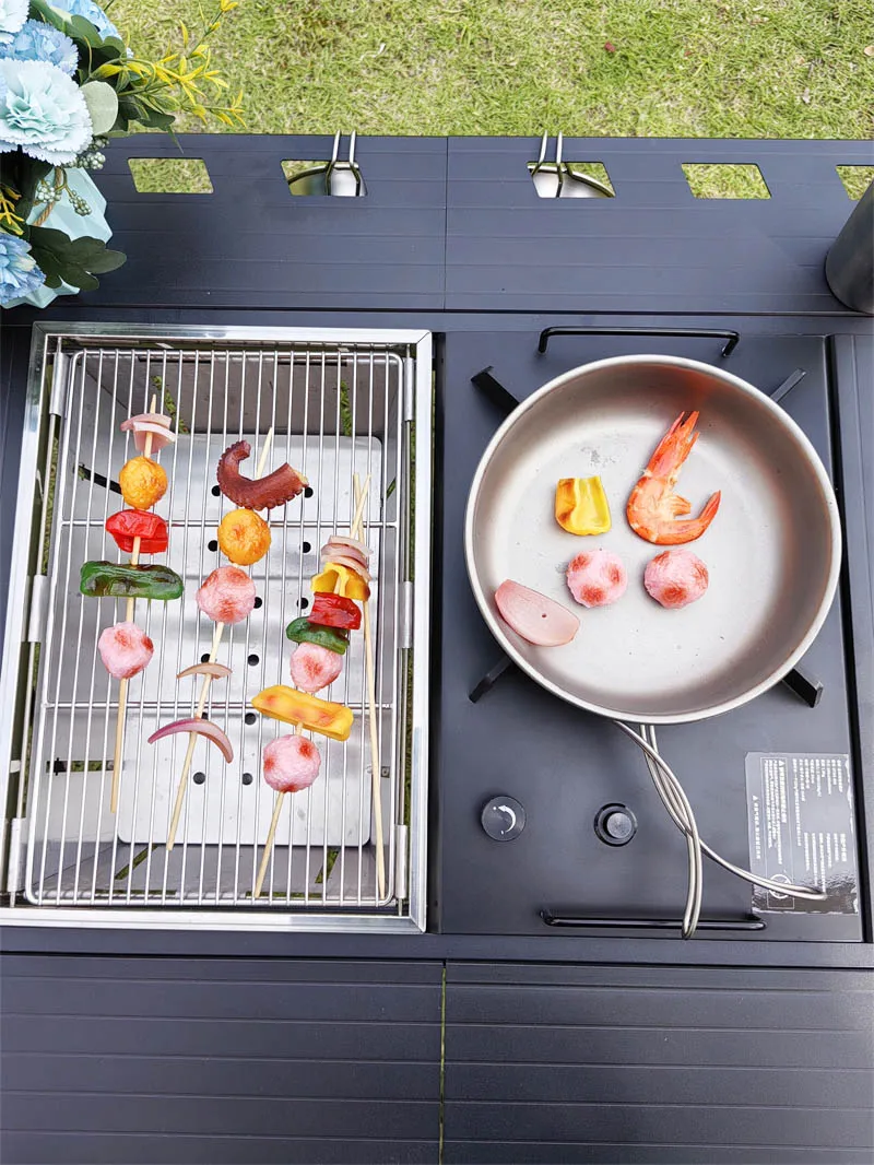 Lohascamping Portable Gas Burner Table High power Camping Stove Table Frying Pan Butane Furnace flat Folding Gas Burner