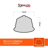 КОФЕ TORALDO |   Dolce Gusto Совместимость * |   Избранный, поджаренный и обжаренный кофе в Италии. |   Эксellence Неаполитанского кофе (200 капсул, сливочная смесь) — изображение 7