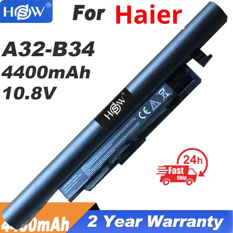 

6C New A41-B34 A32-B34 A31-C15 Battery for Haier S500 Medion S4209 S4211 S4216 S4611 k560 K56L K5 Tongfang Ruirui V550