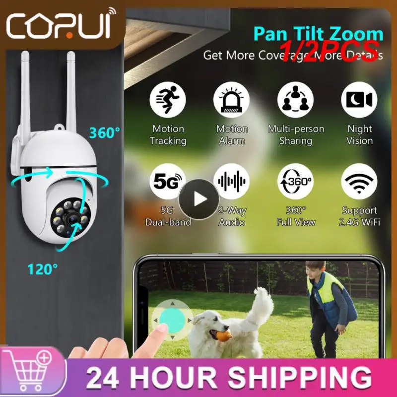 

1/2 шт., беспроводная IP-камера для системы видеонаблюдения, 2,4 ГГц