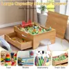 19953-b3afd7.jpg 3-in-1 Wooden Train Activity Table with Storage, Rolling Toddler Train Track Table for Building and Gaming