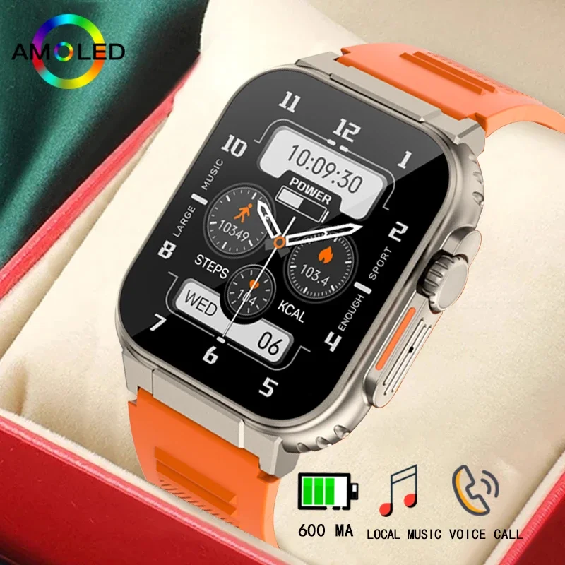 

2023 Call Smart Watch Men 1.96 Inch Full Touch 600mAh Battery Watch Sport Fitness Support Recording connect TWS Music Smartwatch