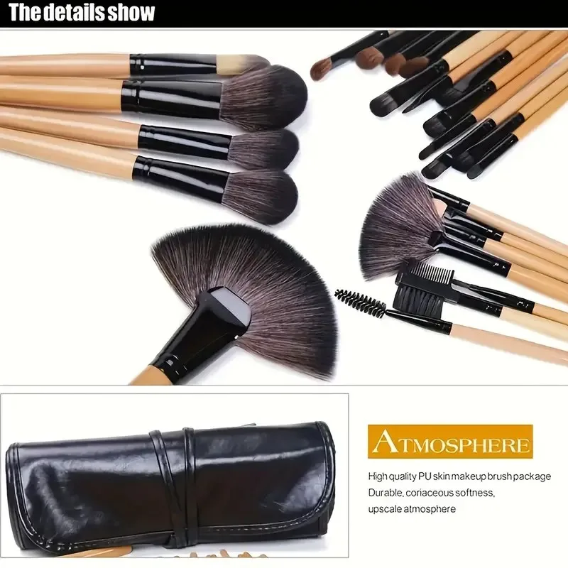 Professional Makeup Brush Set 24pcs for Beginners-Oval Brushes with ABS Plastic Handles and Polyester Bristles Unscented makeup brushes,makeup tool set,makeup set