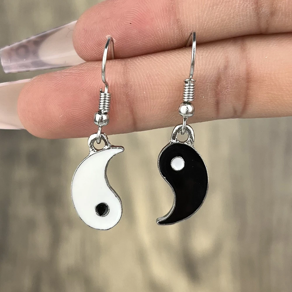 Drip Oil Tai Chi Gossip Drop Earrings For Women Fashion Simple Ladies Romantic Ball Pendant Earrings Jewelry Factory Wholesale - Image 4