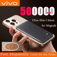 ViVO 500000mAh Power Bank Portable Ultra-thin CCC Certified MagSafe Magnetic Wireless Super Fast Charging Electronic Display