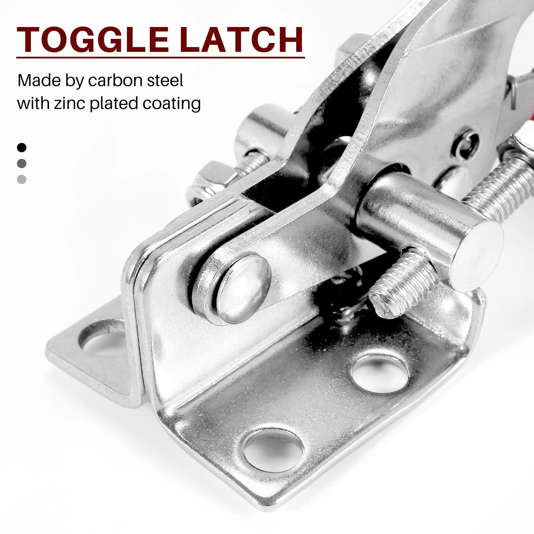 2-Pack 2000Lbs Capacity Heavy Duty Adjustable Latch U Bolt Self-Lock Toggle Clamp