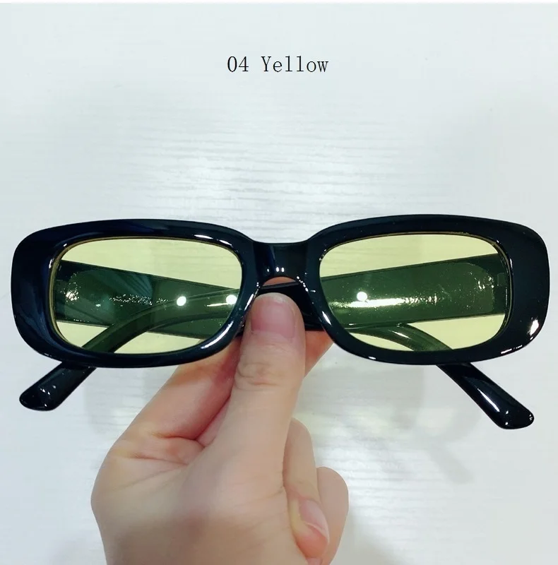 Elegant Women's Rectangular Sunglasses Vintage Style Eyewear_voghion.com