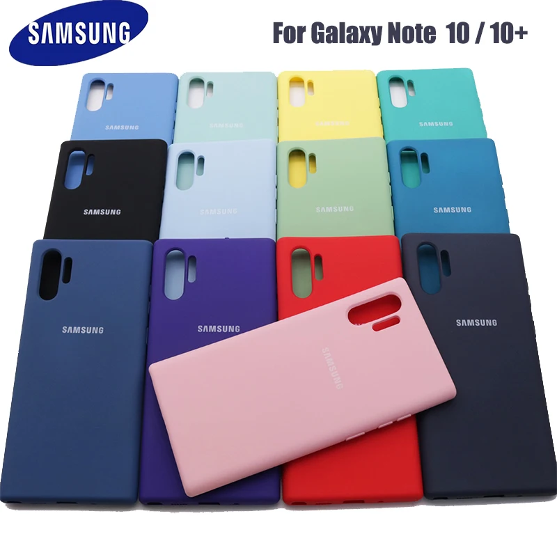 Samsung Note 10 Plus Case Original Official Silicone Finish Back Protective Samsung Galaxy Note 10 Plus Note10 Pro Case phone pouches