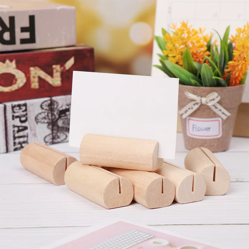 Wood Table Numbers Holder Clamps Stand Picture Frame Photos Clips Place Card 