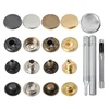 50Sets Leather Snap Fasteners Kit 10mm 12mm 15mm Metal Button Snaps Press Studs 4 Install Tools Leather Snaps For DIY Clothes 1