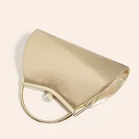 Pleated Evening Handbag Women Top Handle Glitter Day Clutch Ladies Wedding Dinner Dressed Clip Bag Diamond Party Purse Gold - Image 4