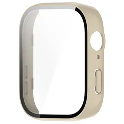 Premium Silicone Band with Tempered Glass Screen Protector & Plating Cover Case for Huawei Watch Fit 3 (13 PC Off-white)