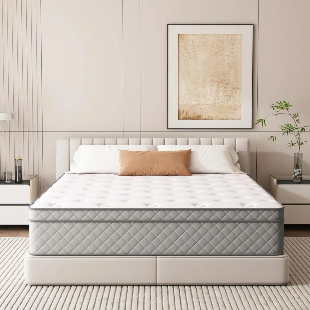 Full Mattress, 12 Inch Cooling-Gel Memory Foam and Pocket Spring Hybrid Mattress, Full Size Mattress in a Box, CertiPUR-US 2
