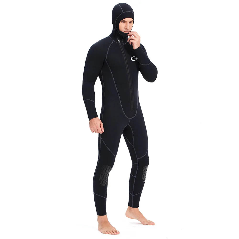 7MM Neoprene Adults Keep Warm Full Body Snorkeling WetSuit Hooded Scuba Surfing UnderWater Hunting Swim Spearfishing Diving Suit